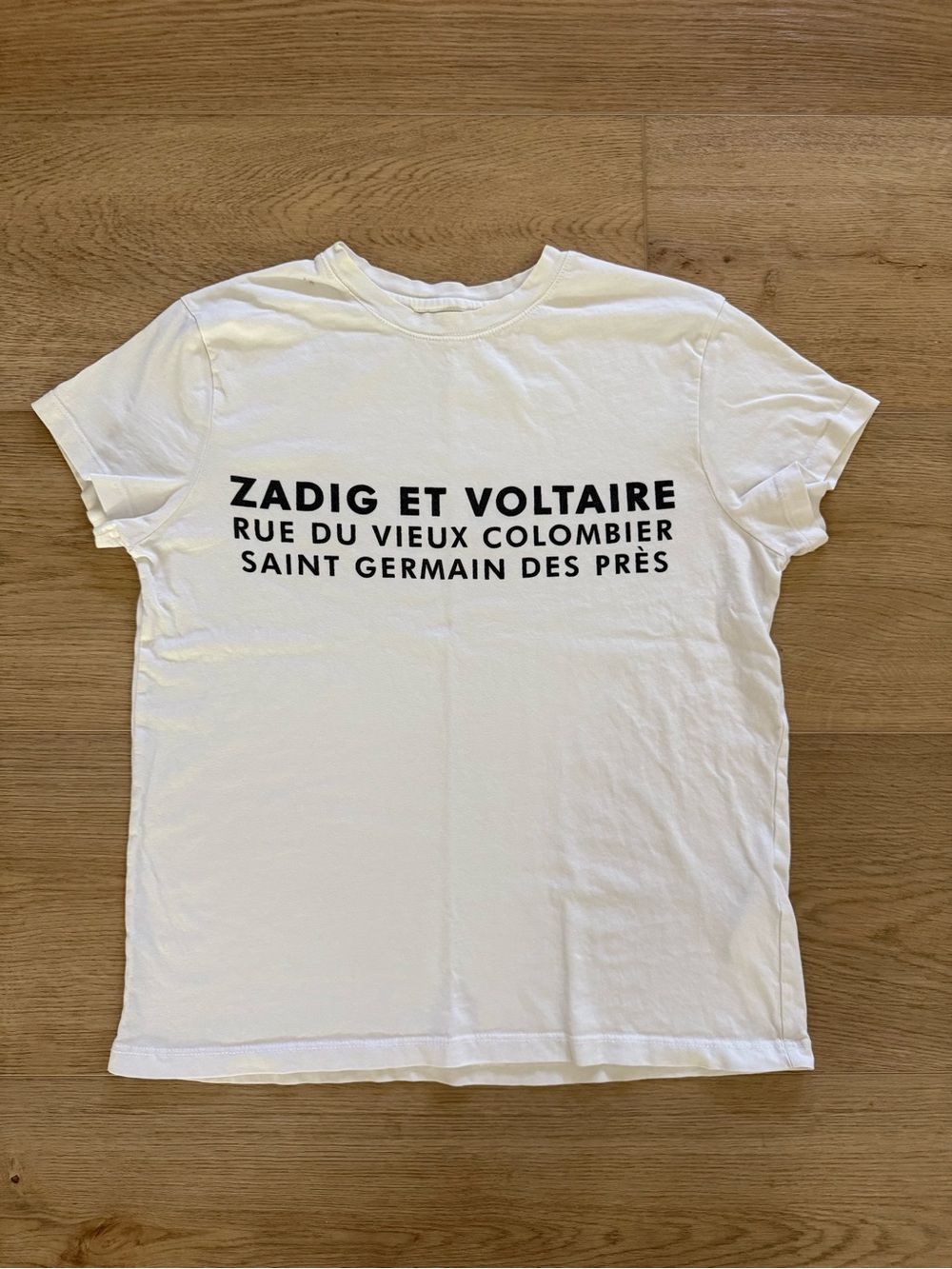 Zadig & Voltaire Paris Rue du Vieux Colombier Graphic T Shirt White Small
